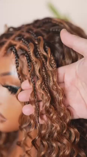 Honey Bob Human Hair Braided Wig